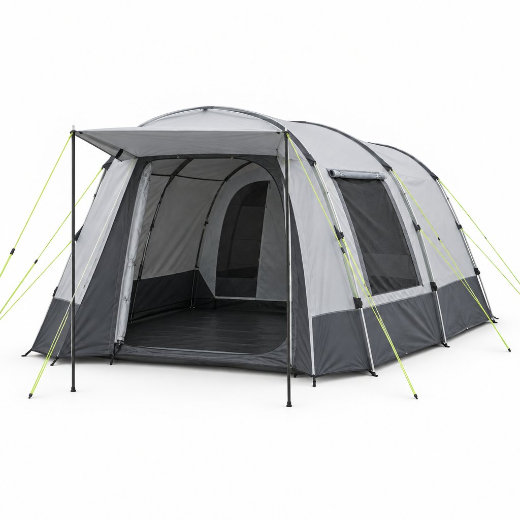 Палатка Trailpeak "Laguna 5", цвет: светло-серый, тёмно-серый, 430 х 280 х 190/175 см