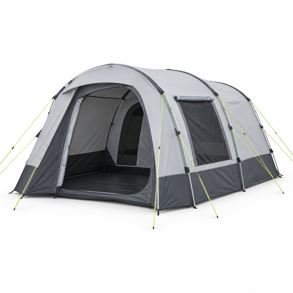 Палатка Trailpeak "Laguna 5", цвет: светло-серый, тёмно-серый, 430 х 280 х 190/175 см